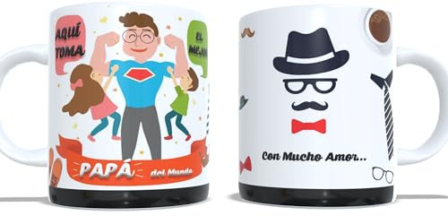 Taza cerámica regalo papá Aquí toma el mejor papá del mundo. Día del padre. Taza personalizada. Cumpleaños. Aniversario. Navidad.