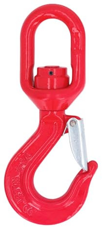 Uadme Heavy Duty Lifting Hook, 2Ton Alloy Steel Engine Crane Swivel Eye Hooks with Latch, Industrial Grade Hoist Rigging Hook for Factory Lifting, Harbor Lifting, Construction Engineering etc
