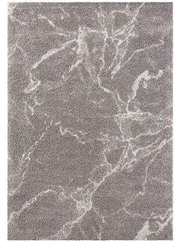 Teppich Boss - Mint Rugs Hochflor Teppich Mayrin Grau Creme, Größe:120x170 cm