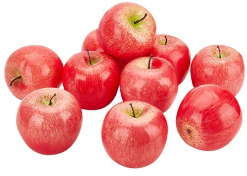 PH PandaHall 10 pz Mele Rosse, Mele Artificiali Da 8 cm Mele Finte Schiuma Frutta Decorativa Mele di Simulazione Frutta Realistica per Oggetti di Scena Decorazioni per La Casa Natale