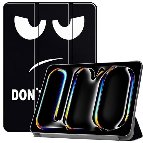 BAIDIYU Cover per iPad Pro 13 2024, Custodia Protettiva Ultra Leggera con Funzione Sleep/Wake Automatica, Custodia per iPad Pro 13 2024 Tablet.(Grandi occhi)