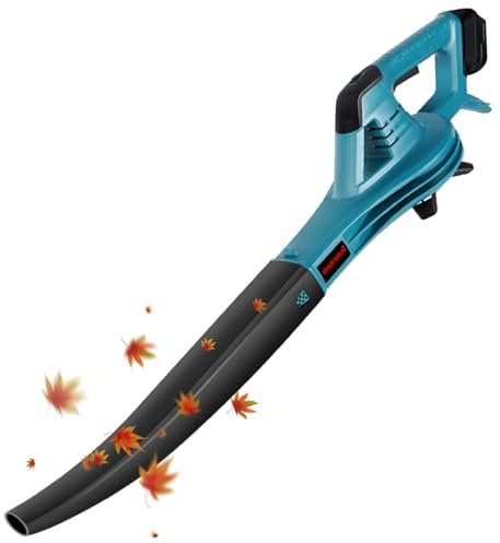 ONEVAN Laubbläser Akku Kompatibel mit Makita 18V, 350km/h 6-Gang Elektrische Luftgebläse Akku Gebläse Laubbläser für Terrassen Rasenpflege Laubblasen (ohne Batterie)