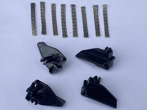 SSC Slot Cars Ersatz Ersatzteile 4 Easyfit Vintage G23 Long Stem Car Guide Blades mit Zöpfen oder 8 Ösen Kompatibel für Scalextric Slot Cars Modelle, Spielzeug DIY Teile Zubehör mit Geflecht