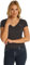 Tommy Jeans Camiseta de Manga Corta Mujer Slim con Cuello de Pico, Negro (Black), S