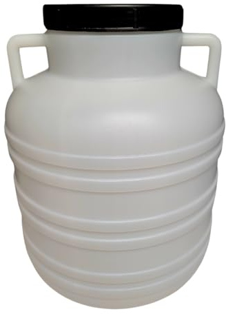 DIAH DO IT AT HOME 30L Plastic Barrel with Airtight Screw Lid & Handles - Food Grade Storage Container for DIY Brine Pickling Sauerkraut, Cabbage & Cucumbers - Heavy Duty Fermentation Keg (30 Litre)
