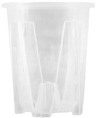 BOWTONG Macetas de plástico transparente, macetas de vivero transparentes con agujeros, jarrón de orquídeas con bandeja, pa Gardenc (sin macetas, transparentes para interiores
