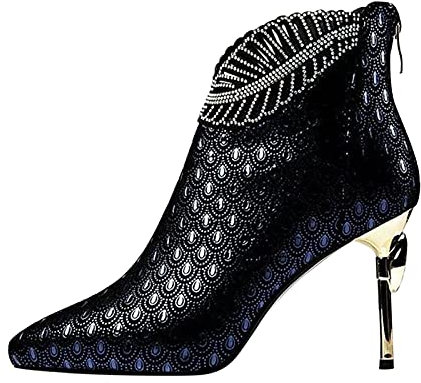 Stivaletti da donna a forma di V a punta con tacco a spillo stivali corti in pelle slip-on stivali da cowboy retrò stivali invernali tacchi alti stivaletti casual eleganti scarpe classiche eleganti,