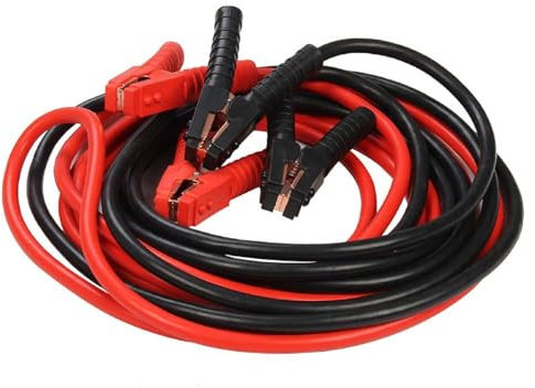 CROWNSHOP Insulated Booster Cables 6M 1200Amp Jump Leads Jumper Cables Jump Starting Dead or Weak Batteries Emergency Roadside Assistance Cables for Cars Vans Trucks Diesel Cars