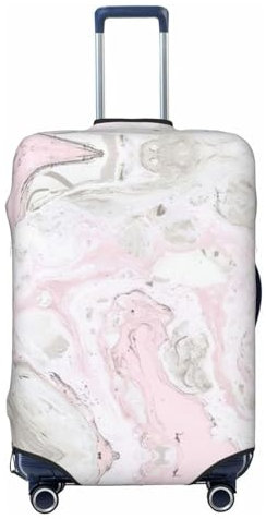 YQxwJL Housse de protection pour valise de voyage lavable et anti-rayures Motif marbre gris encre rose, Noir , XL