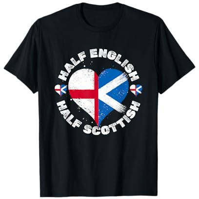 Vintage England Scotland Flag Proud Scottish English Pride T-Shirt