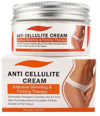 Hot Cream, Cellulite Schlankheits und Straffungscreme, Anti Cellulite Creme – Intensive Fettverbrennungscreme für Bauch, Taille & Oberschenkel | fördert Schweißbildung & Fettabbau (100g)