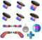 Elite Series 2 Controller Accessories Kit - Thumbsticks, D-Pads and Trigger Paddles with Storage Case for Elite Series 2 Core (Rainbow)