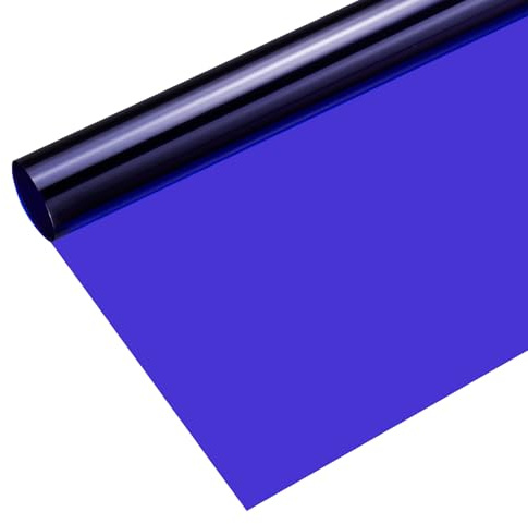 sourcing map Gel Color Filter Paper PVC Film 100x100cm Dark Blue for Photo Studio Red Head Light