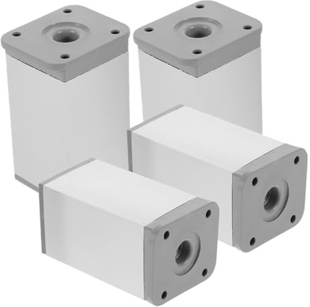 DOITOOL 4 Stück Einstellbare Möbelbeine aus Aluminium Stabile Möbelfüße für Sofas Schränke Tische Vielseitige Höhenverstellbare Tisch Couchfüße Matte Oberfläche