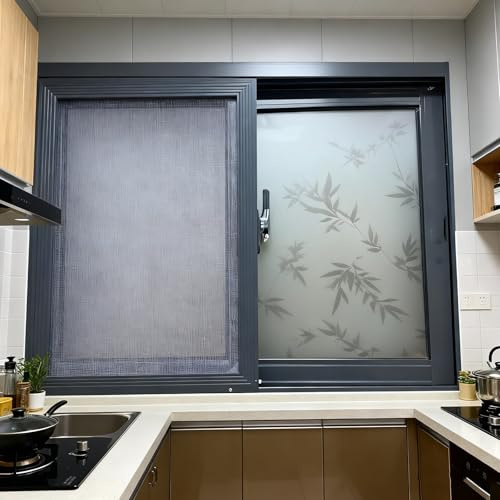Kleine Kellerfenster, Badezimmerfenster/Schuppenfenster/Fenster for Mobilheime, mit Milchglas und Fliegengittern, geeignet for den Einsatz in Wohngebäuden/Garagen.(60x50 cm)
