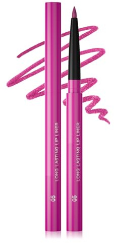 Lipliner Wasserfest, Rosa Lippenkonturenstift, 3D Effekt Lip Liner Matte, Hochpigmentiert & Geschmeidig Lipstick, Feuchtigkeitsspendend Pinky Lippenstift, Konturieren Sie Ihre Lippen, Präzisionsspitze