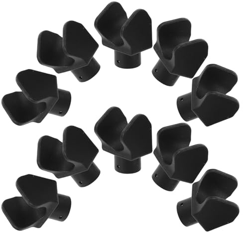 LOLIPPYY Lot de 10 Curseurs de Montage en Plastique pour Repose-pieds de Fauteuil Roulant, Bloc de Fixation en U Compatible Accessoires Fauteuil Roulant de Transport, Pièces de