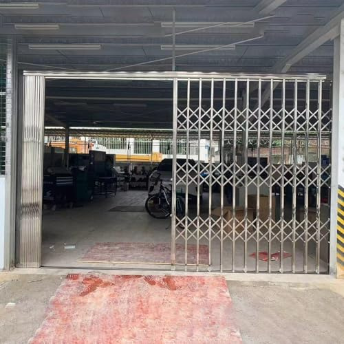 Security Window Lock Bar for Garage and Shed Doors, Quick-Release Anti-Theft Brace with Sliding Gate Design