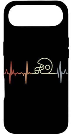 American Football Heart Line Retro Cardiogram Case for iPhone Air