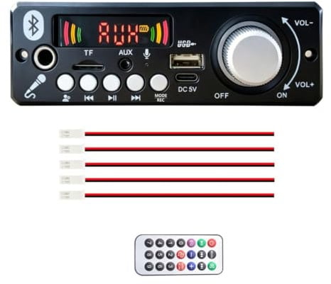KyShaHo 4x30W Bluetooth Audio Decoder Board 7.4V-12.6V USB TF FM AUX Auto Audio Player Unterstützung MP3/USB/TF/LINE in Kleine Fernbedienung