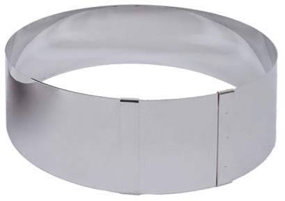 LARES Kuchenring/Tortenring - 18-30cm Ø, H: 7cm - Edelstahl, stufenlos verstellbar - Made in Germany