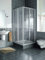 Kermi - Nova 2000 eckeinstiegshälfte, 2 Stück silber matt, Kunst Fontana Glas; ...