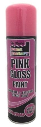 250 ml all purpose pink gloss spray paint can ideal for interior and exterior