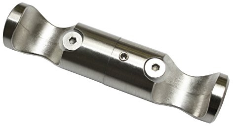 Gardinia 11283 Deckenträger Adapter für Gardinenstangen, Serie Chicago, Durchmesser 20 mm, edelstahloptik