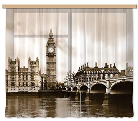 Gardine/Vorhang FCS 7411, London, 280 x 245 cm, 2 teil