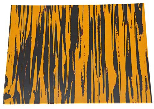 KAISH 25 x 20 cm selbstklebende Kratzplatte für Akustikgitarre, Plektrumschutz, Material Blatt, 10 Farben erhältlich. TawnyStripe