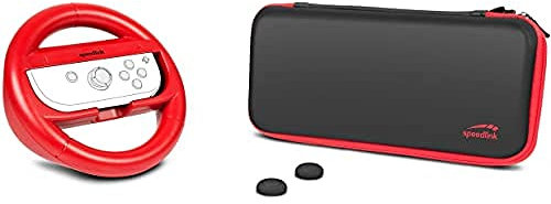 Speedlink Racing Starter-Kit für Nintendo Switch (inkl. Schutzfolie, Joy-Con-Aufsätze und gepolsterter Transportbox - Schutz vor Kratzern und Beschädigungen - Extra-Fahrspaß durch optimale Kontrolle)