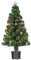 Trade Shop Traesio Albero di Natale Fibra Ottica, 60 Punte, 9 Stelle, Verde, 60 cm