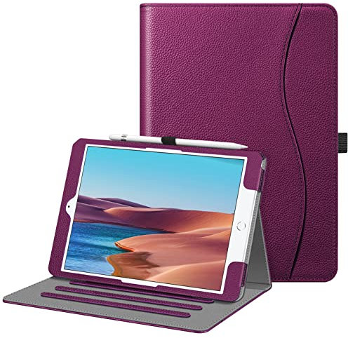 FINTIE Case for iPad 9th / 8th / 7th Generation (2021/2020/2019) 10.2 Inch - [Corner Protection] Multi-Angle Viewing Stand Cover with Pocket & Pencil Holder, Auto Wake Sleep, Purple