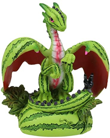 Stanley Morrison Mittelalterliche Feen-Drachen-Dekoration für Garten, Früchte und Beeren, Grüner Daumen-Drachen