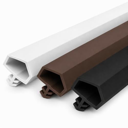 Gummidichtung Dichtungen aus Gummi Tür Fenster Profildichtung Universal Dichtband Holzzargendichtung Flügelfalzdichtung Dichtungsprofil (5Meter, Weiß)