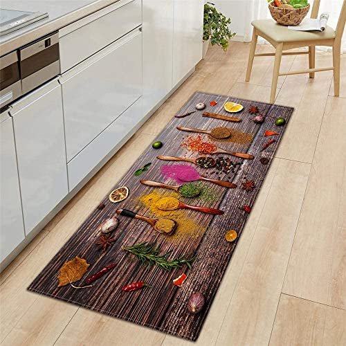 ABenxxou Küchenläufer Waschbar rutschfest Küchenmatte, 7MM Dicke Farbe Küche Gemüse rutschfeste Türmatte für Küche und Bar Teppich Läufer waschbare Küchenläufer Küche Deko, 40x120cm