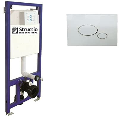 Vorwandelement Unterputz WC Unterputzspülkasten Spülkästen ECO Vorwandspülkasten Montageelement Hängewand Element+Drückerplatte (Drückerplatte 2)