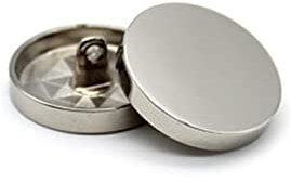 Seglory 10 Pack Ersetzen Metallknöpfe, Flacher Spiegel Knöpfe für Frauen Kleidung, Woolen Mantel, Mann Jacken, Hemd, Hose - Runder Geformter Nähender Knopf (Silber, 10mm)