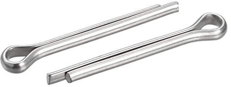sourcing map Split Cotter Pin, 6mm x 50mm Stainless Steel Clip Fastener Fitting for Automotive, Mechanics, Silver Tone, 8Pcs