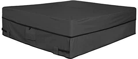 Wzxhew Square Hot Tub Cover Patio Outdoor Heavy Duty Waterproof Protector Spa Hard Covers For Hot Tub List Sincerely Clothes Organizer (Black, C)