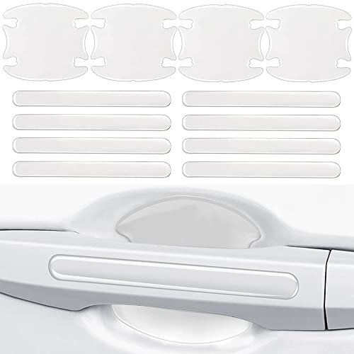 RYOZAI 12Pcs Car Door Handle Protectors Transparent Car Door Handle Scratch Protector Waterproof Anti-Scratch Paint Universal Car Door Cup Handle Protector Sticker