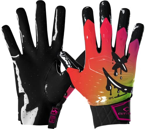 Cutters Rev Pro 5.0 Fußballhandschuhe, rutschfest, mit großem Empfänger, 1 Paar