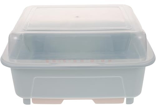Cabilock Bottle Drying Racks With Cover Cutlery Storage Box Kitchen Plate Organizer Dish Dinnerware Drying Rack For Countertop Cutlery Utensil Tableware