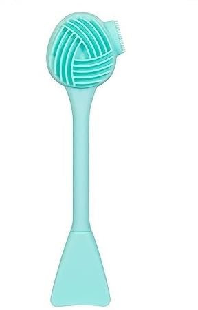 4 in 1 Silikon Gesichtsreinigungsbürste, Handheld Gesichtspeeling für tiefes, sanftes Peeling, doppelseitige Gesichtspeelingbürste für Gesichtshaut Pflege und Massage Blau (Mishtail) - 1 Packung