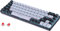 abucow Teclado mecánico 60% con retroiluminación Azul, Teclado Gaming de 68 Teclas con Teclas en Gris y Negro - Interruptores Rojos para una Experiencia de Escritura y Juego Premium en PC y Mac