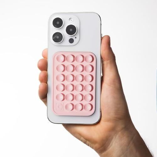 onedotleft Saugnapf Handyhalterung aus Silikon | rutschfest | selbstklebend | für alle gängigen Handys iPhone und Android | das Handy Gadget (Powder pink)