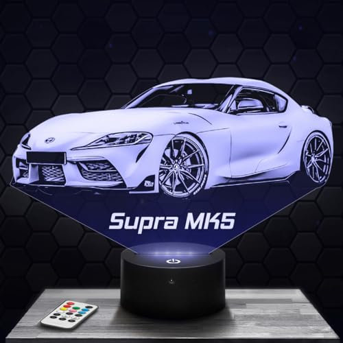 Nachttischlampe Auto Supra MK5 T deko Supercar Tuning. Geschenkidee Mann objekt Auto Supra MK5 T Nachtlicht Erwachsene deko Zimmer. Weihnachten
