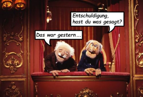 mrdeco Metall Schild 12x18cm gewölbt Waldorf Statler Muppet Show Hast Du was Blechschild