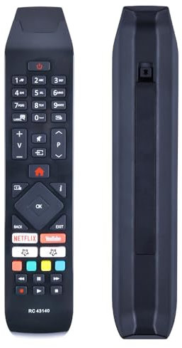 GOUYESHO RC43140 - Mando a Distancia de Repuesto para Hitachi TV Compatible con 24HE2000 32HE2000 32HE4000 40HE4000 43HK6000 43HK6500 49HK6000 49HK6001 49HK6500 49HK6500 49HL8000 55HK6000 55HK6500