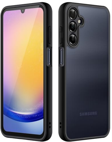 JETech Funda Mate para Samsung Galaxy A25 5G 6,5 Pulgadas con Actualizada Protección Cámara, Carcasa Antigolpes Protectora Respaldo Mate Translúcida Esmerilada (Negro)